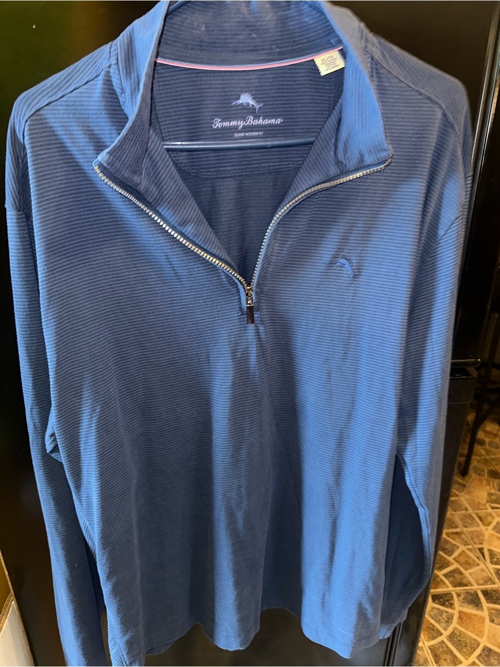 Tommy Bahama Men's Navy Blue Quarter-Zip Pullover